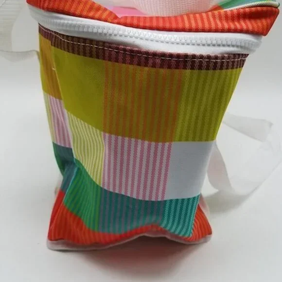 NWT Kate Spade Cooler Bag Rainbow Plaid - Picture 4 of 12